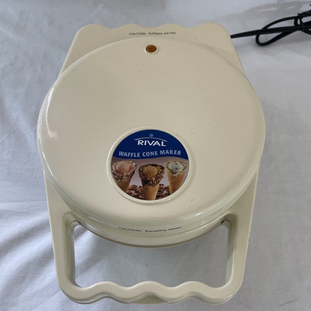 Rival Homemade Waffle Cone Maker Model WC800 Pizzelle Maker No Roller